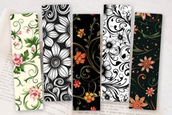 Swirling Flowers PNG Bookmark Sublimation Design Product Image 2