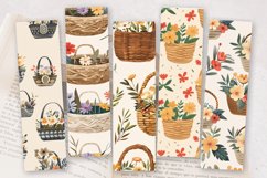 Floral Cottagecore Baskets PNG Bookmark Sublimation Des Product Image 2