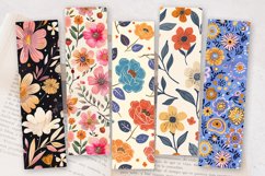 Cute Boho Flowers PNG Bookmark Sublimation Designs Product Image 2
