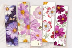 Cosmos Flowers PNG Bookmark Sublimation Designs Product Image 2