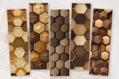 Brown Hexagons PNG Bookmark Sublimation Design Product Image 2