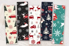 Reindeer santa cars Snowflakes Christmas PNG Bookmark Sublim Product Image 2