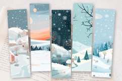 Whimsical Winter Landscape PNG Bookmark Sublimation Designs Product Image 2