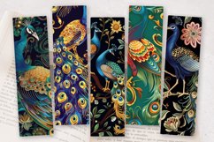 Floral Peacock PNG Bookmark Sublimation Design Product Image 2