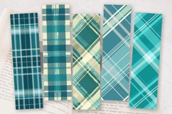 Teal Plaid Fabric PNG Bookmark Sublimation Designs Product Image 2