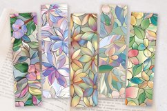 Pastel Floral Stained Glass PNG Bookmark Sublimation Designs Product Image 2