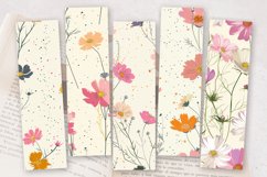 Cosmos Flowers PNG Bookmark Sublimation Designs Product Image 2