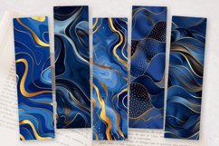 Abstract blue &amp; golden art PNG Bookmark Sublimation Design Product Image 2