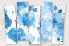 Watercolor Blue Skies Paint Spots PNG Bookmark Sublimation D Product Image 2