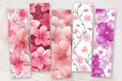 Pretty Pink Flowers PNG Bookmark Sublimation Designs Product Image 2