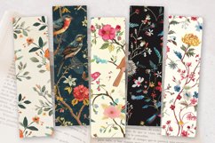 Floral Birds Embroidery PNG Bookmark Sublimation Designs Product Image 2