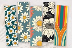 Daisy Retro PNG Bookmark Sublimation Design Product Image 2