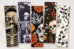Skeleton Flower Halloween PNG Bookmark Sublimation Design Product Image 2