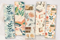 Pastel Floral Cottagecore Books PNG Bookmark Sublimation Des Product Image 2