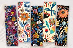 Whimsical Funky Flowers PNG Bookmark Sublimation Designs Product Image 2
