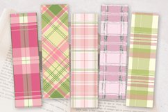 Pink &amp; Green Plaid PNG Bookmark Sublimation Designs Product Image 2