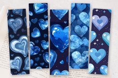 Blue Dreamy Hearts PNG Bookmark Sublimation Design Product Image 2