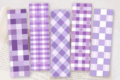 Lavender Purple Gingham Plaids PNG Bookmark Sublimation Desi Product Image 2