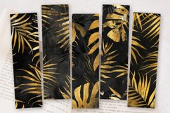 Tropical Black and Gold PNG Bookmark Sublimation Design Product Image 2