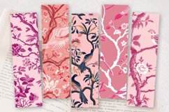 Pink Chinoiseries PNG Bookmark Sublimation Designs Product Image 2
