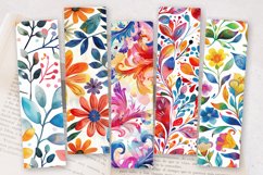 Watercolor Abstract Floral PNG Bookmark Sublimation Designs Product Image 2