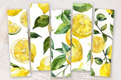 Watercolor Lemon PNG Bookmark Sublimation Design Product Image 2