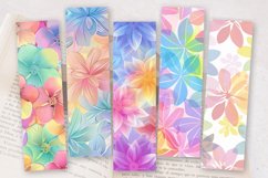 Rainbow Pastel Flower PNG Bookmark Sublimation Des Product Image 2
