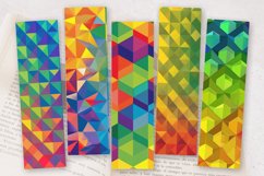 Geometric shape Rainbow PNG Bookmark Sublimation Design Product Image 2