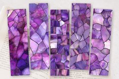 Lilac Stained Glass PNG Bookmark Sublimation Design Product Image 2
