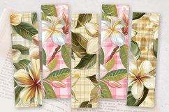 Plumeria Floral Plaid PNG Bookmark Sublimation Designs Product Image 2