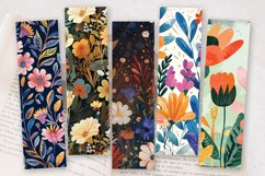Boho Flowers Garden PNG Bookmark Sublimation Designs Product Image 2