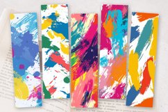 Colorful Paint Smudges PNG Bookmark Sublimation Design Product Image 2