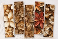 Wooden 3D Flowers PNG Bookmark Sublimation Designs Product Image 2