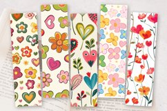 Spring Flowers Sweet Hearts PNG Bookmark Sublimation Des Product Image 2