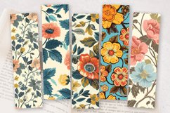 Retro Florals PNG Bookmark Sublimation Design Product Image 2