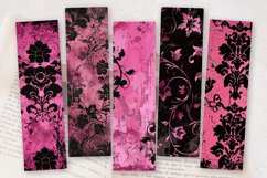 Floral Grunge Vintage Pink Goth PNG Bookmark Sublimation Des Product Image 2