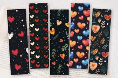 Tiny Christmas Hearts PNG Bookmark Sublimation Design Product Image 2