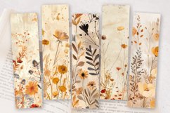 Boho Dried Flowers PNG Bookmark Sublimation Designs Product Image 2