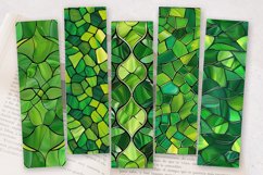 Green Stained Glass PNG Bookmark Sublimation Designs Product Image 2