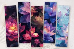 Mystical Lotus Flowers PNG Bookmark Sublimation Designs Product Image 2