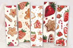 Christmas Strawberry Gingerbread PNG Bookmark Sublimation De Product Image 2