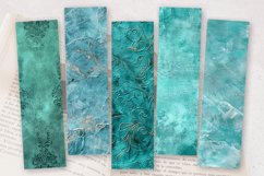 Luxury Aqua PNG Bookmark Sublimation Design Product Image 2
