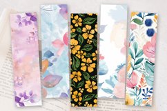 Pastel Watercolor Floral PNG Bookmark Sublimation Designs Product Image 2