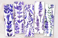 Watercolor Purple Lavender Floral PNG Bookmark Sublimation D Product Image 2