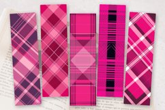 Hot Pink Plaid PNG Bookmark Sublimation Des Product Image 2