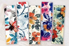 Grunge Painted Floral PNG Bookmark Sublimation Designs Product Image 2