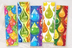 Rainbow Water Drops PNG Bookmark Sublimation Designs Product Image 2