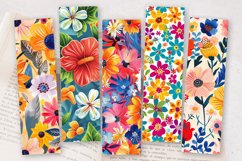 Bright Summer Flowers PNG Bookmark Sublimation Designs Product Image 2