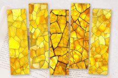 Yellow Stained Glass PNG Bookmark Sublimation Design Product Image 2