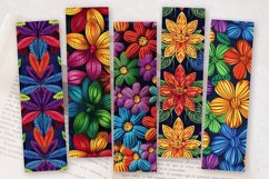 Rainbow Knitted Flowers PNG Bookmark Sublimation Designs Product Image 2